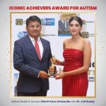 Dr.-A.-M.-Reddy-receives-Iconic-Award-for-Autism-by-Forbes-India-Marquee-Magazine-from-Indian-Actress-Nimrit-Kaur-Ahluwalia